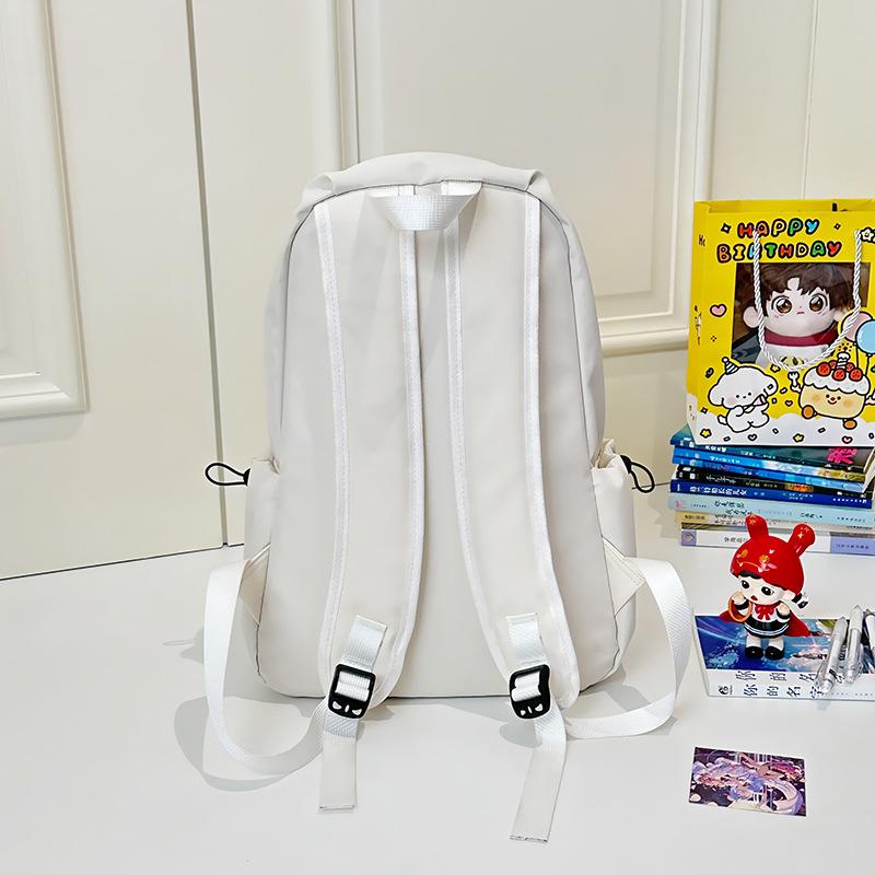 School Bag Mori High Value Large Capacity Simple Solid Color College Student School Bag Versatile Leisure Travel Lightweight Backpack