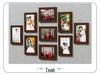 7-Zoll Minimalistisches Modernes Neun-Gitter Wand-Fotorahmen-Set – Stanzfreie Wohnzimmerdekoration