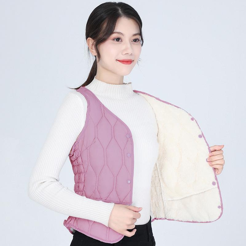 

Зимний пуховый хлопковый жилет женский короткий новый бархатный утолщенный тепловой жилет 5XL