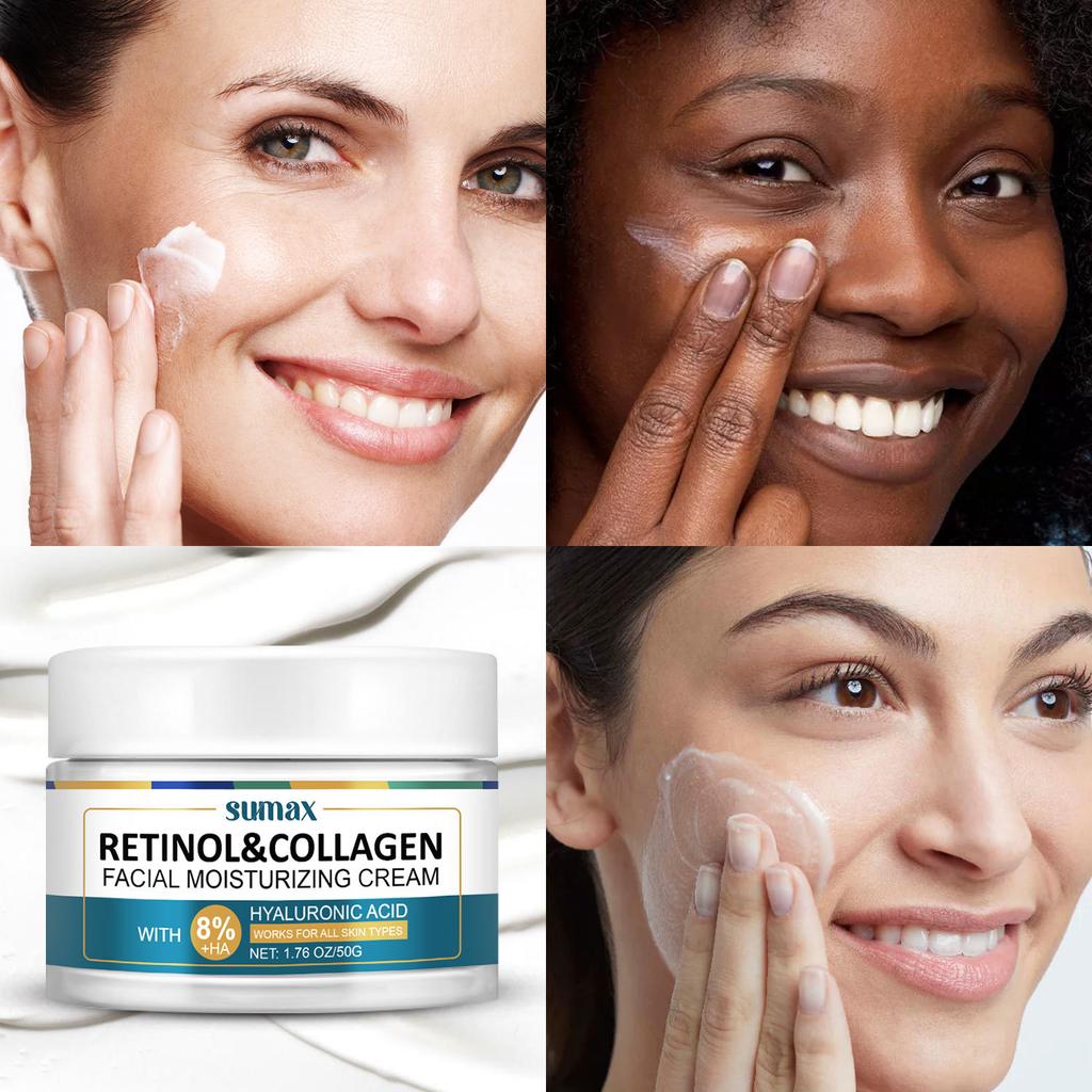 Facial Moisturizing Collagen Retinol Scrub Bottle Retinol Facial Moisturizer 50g Moisturize and Brighten Skin Tone Revitalize and Nourish Hydrate