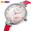 Large Dial, Thin Belt, Ladies' Casual Quartz Watch with Diamond Shell, Elegant Schoolgirl Watch