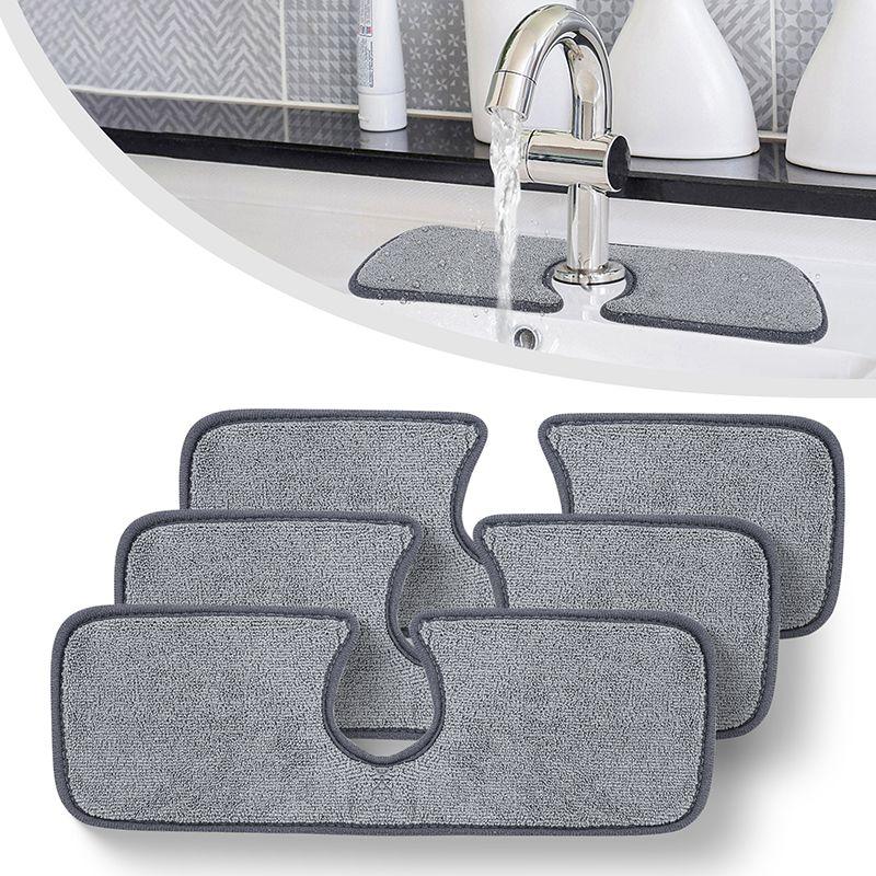 

Kitchen Faucet Absorbent Mat Sink Splash Guard Microfiber Faucet Splash Catcher Water Drying Pads for Kitchen Bathroom CHINA
