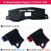Dashboard Cover Dash Board Mat Carpet Pad for Renault Dacia Sandero Stepway 2 II RS 2013~ Sunshade Cape Cushion Accessories
