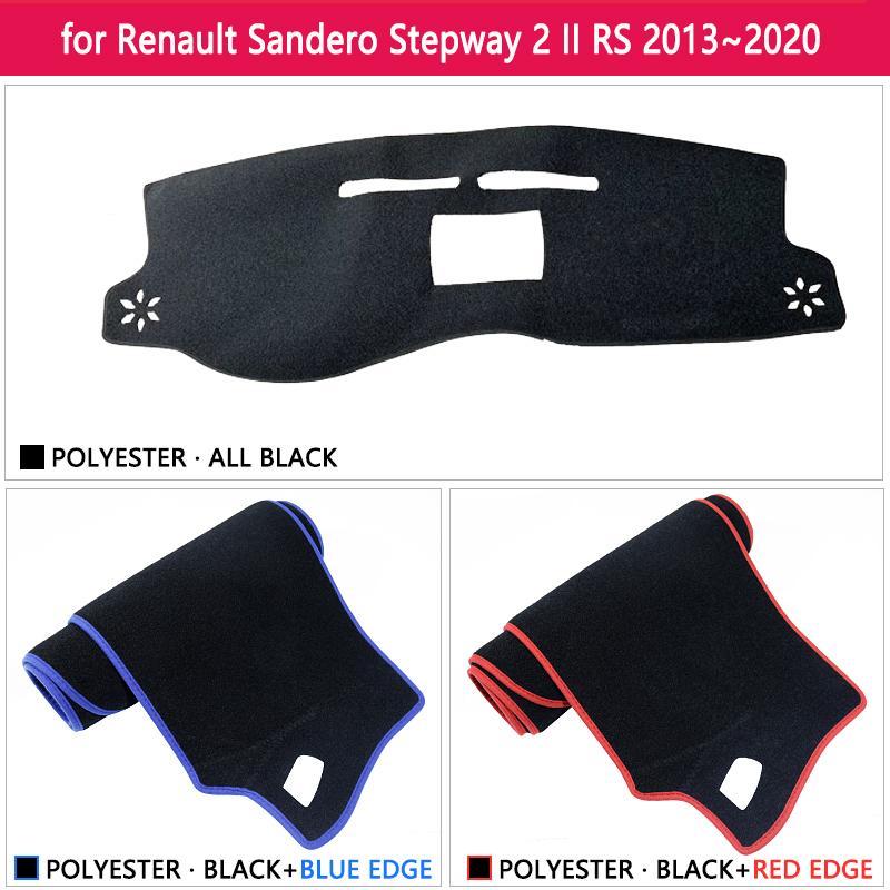 Dashboard Cover Dash Board Mat Carpet Pad for Renault Dacia Sandero Stepway 2 II RS 2013~ Sunshade Cape Cushion Accessories