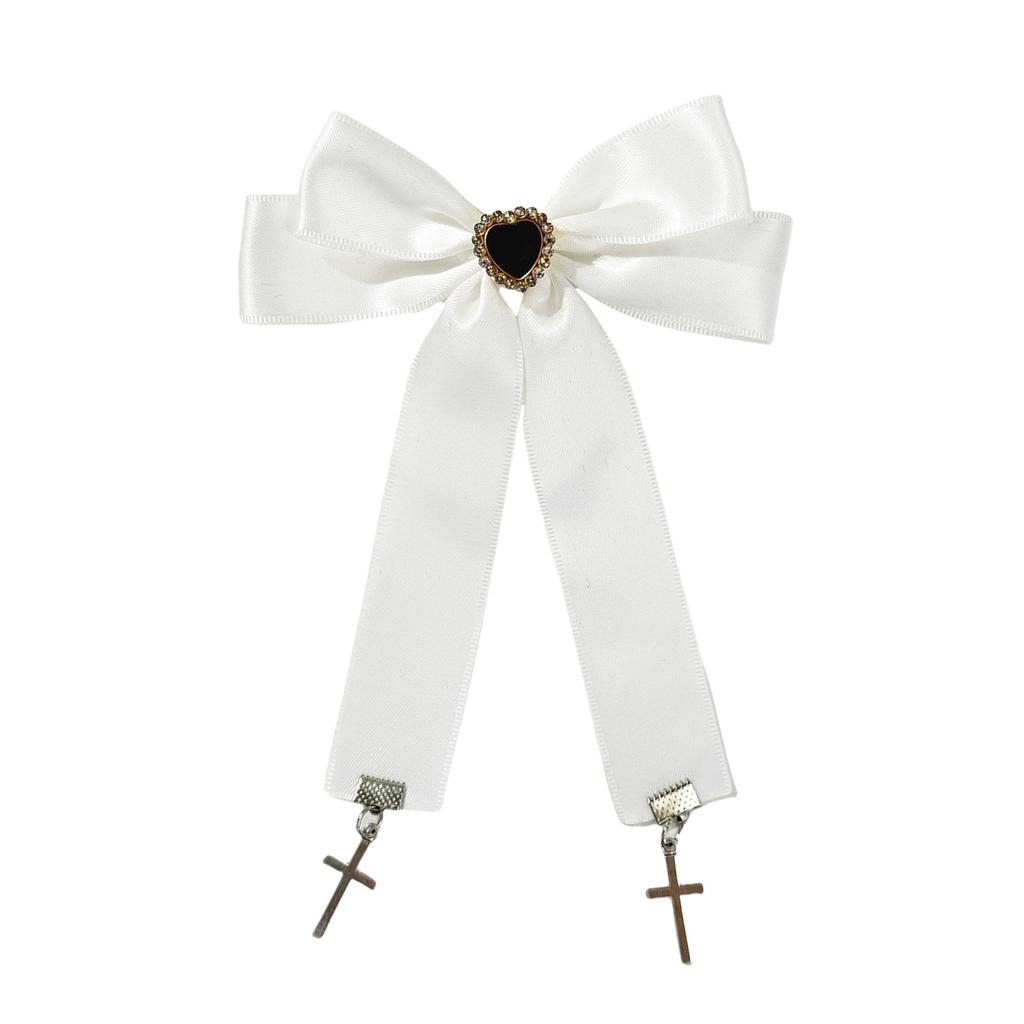 Bowknot Hair Clip Cross Pendant Hair Pin Subculture Hair Barrettes NonSlip Teens Girl Cool Hair Decors Ponytail Holder