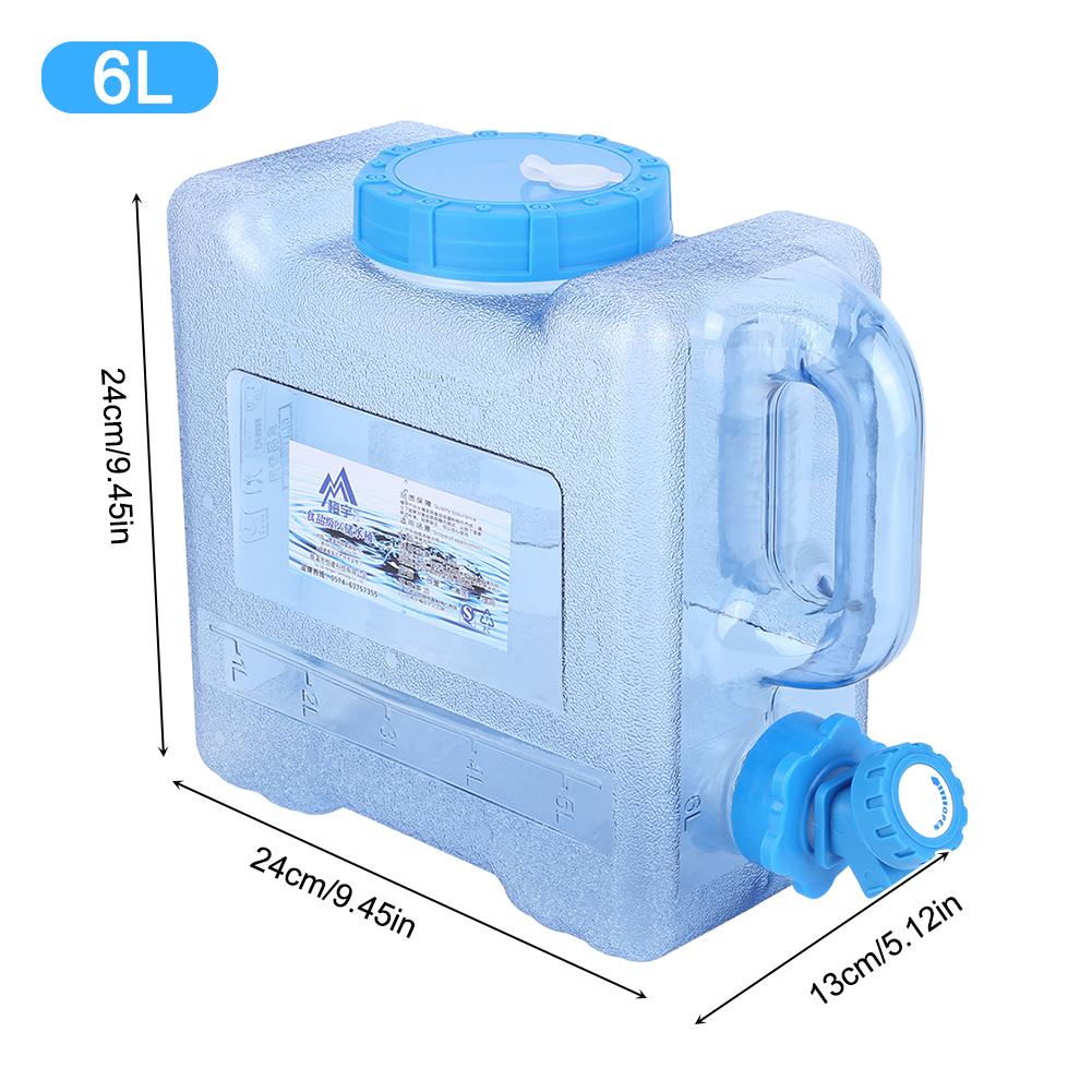 3/5/6/7.5/8/12/13/15/18L Portable Water Bucket Driving Pure Water Tank Container Faucet Outdoor Hiking Camping Cooking Picnic
