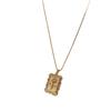 Vintage necklace embossed flower styling designer plated 18k real gold jewelry