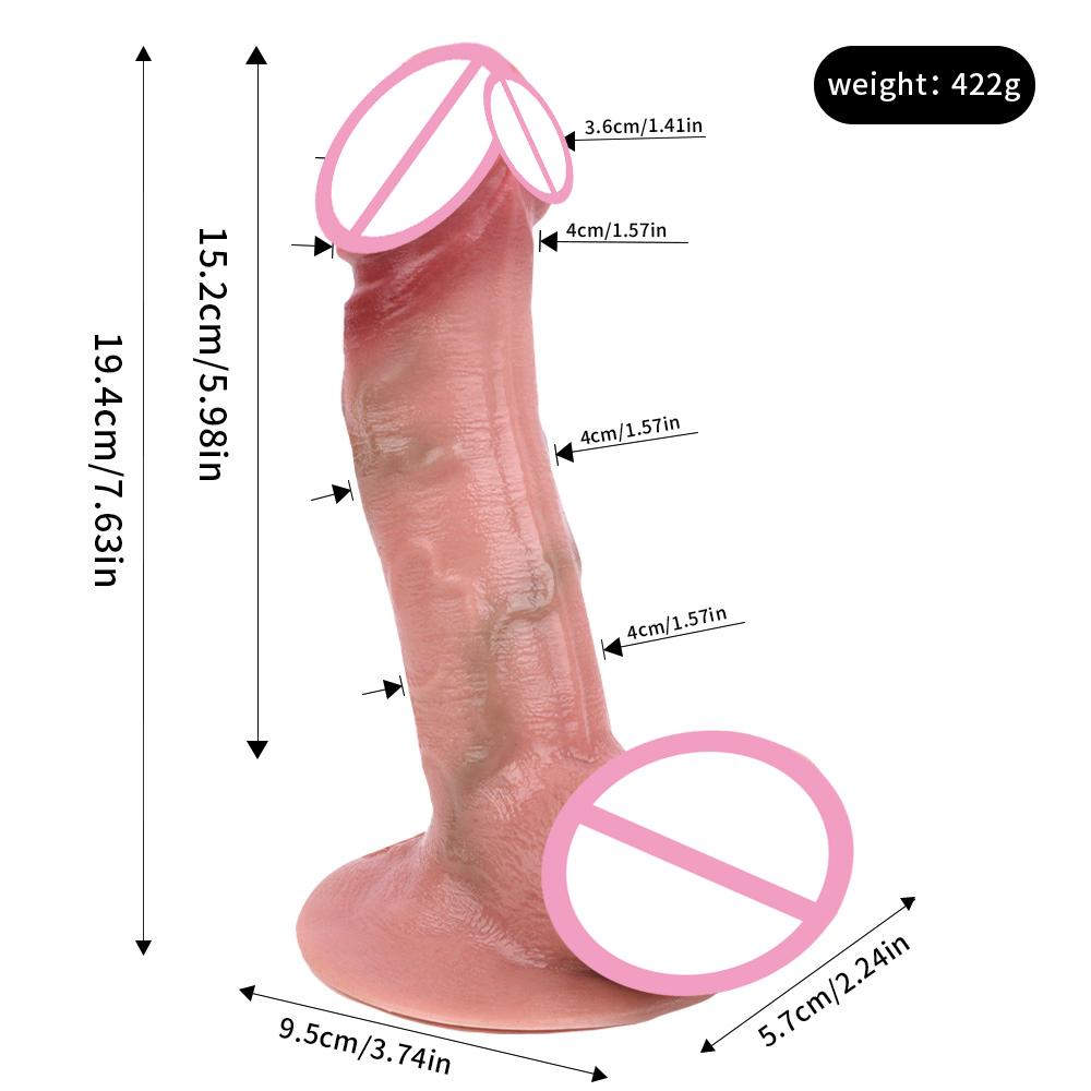 FAAK Nude Foreskin Penis For Beginners Silicone Realistic Dildo With Suction Cup Anal Plug Adult Sex Toys For Women Men
