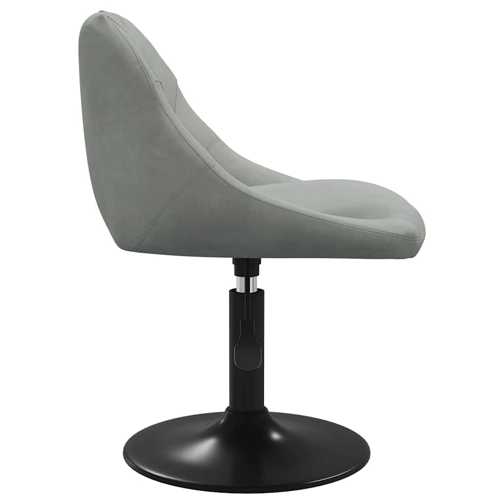 Dining Room Chair Light Grey Velvet
