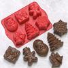 Christmas Silicone Baking Cake Molds Santa Claus And Christmas Tree Mold Set Easy To Release Dishwasher Safe