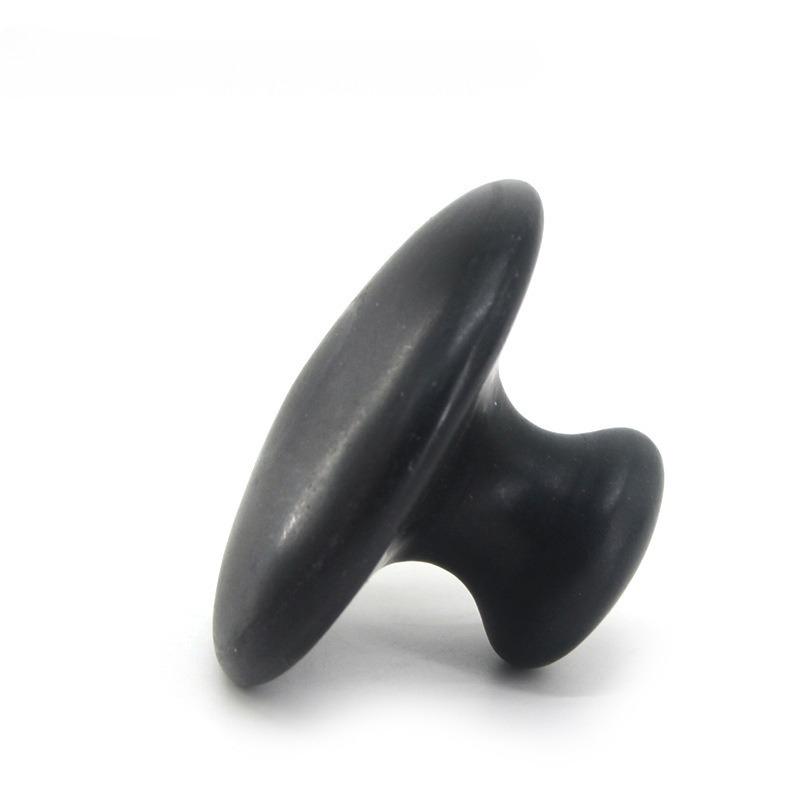 Smooth Mushroom Shape Face Massage Stone Lava Basalt Hot Stone for Spa Massage Therapy Spa Body Facial Massage Stone чёрный