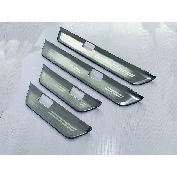 For Tesla Model 3 2024 2025 Stainless Steel Inner Ouside Door Sill Panel Scuff Plate Kick Step Trim Cover Protector