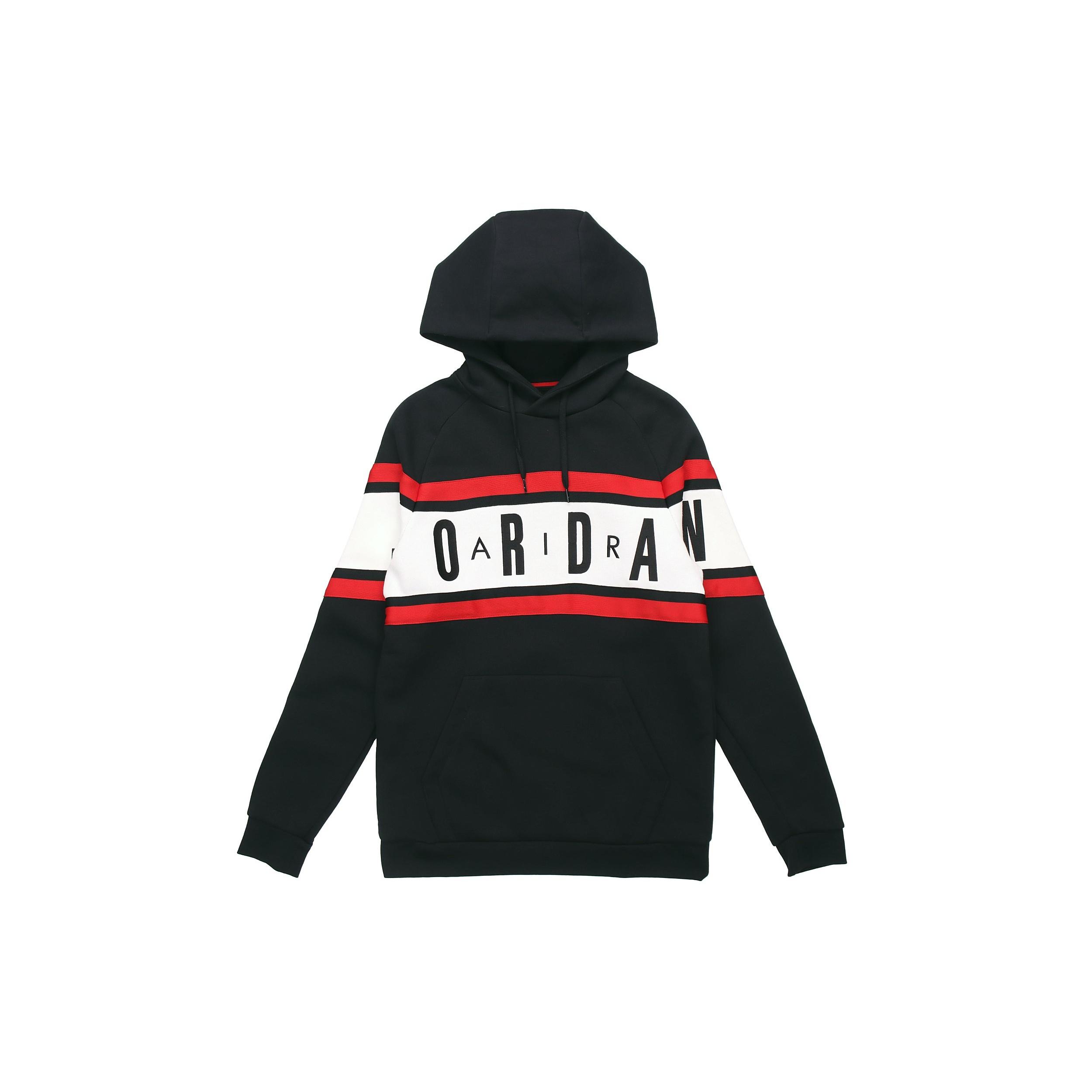 Air Jordan Air Fleece Pullover Hoodies Athleisure Asia Sizing Black Men s BQ5655-010 L