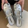 Fashion Round Toe Metal Rivet Embellished Design Flat Sandals Women Fashion Comfort Buckle Soft Sole Slipper Sandalki Damskie Eleganckie