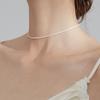 925 Silver-Plated Starry Sky Choker - Simple Korean Clavicle Necklace for Women