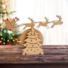 Wooden Rocking Santa Decoration Handcrafted Christmas Figurine for Windowsill Tabletop Festive Home And Shop Decor
