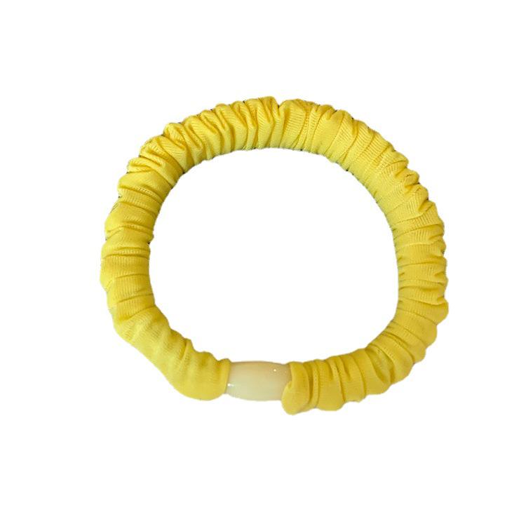 Korean Style Versatile Wrinkled Fabric Hair Tie - Solid Color Rubber Band Accessory