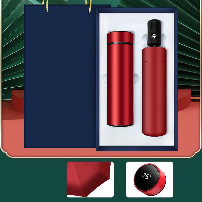 Business Gift Set: Thermos Bottle & Umbrella