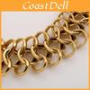 Vintage European Metal Necklace With Geometric Pendant For Casual Women