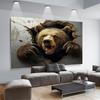 Fierce Bear Tapestry - 3D Wall Breakthrough Effect for Home Decor and Aesthetic Beauty,Perfect for Any Room,Adds Dramatic Impact