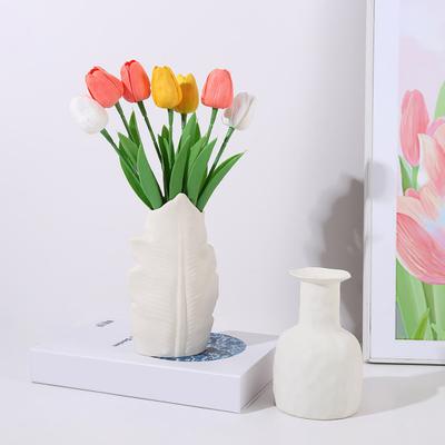 Vaso Stile Semplice Forma Geometrica Rotonda Dimensioni Diverse Vaso Decorativo in Plastica Accenti per la Stanza Decorazione Estetica