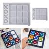 Tic Tac Toe Resin Mold with Chess Pieces Mold X O Board Game Silicone Molds for Resin Casting DIY Tabletop Board Game