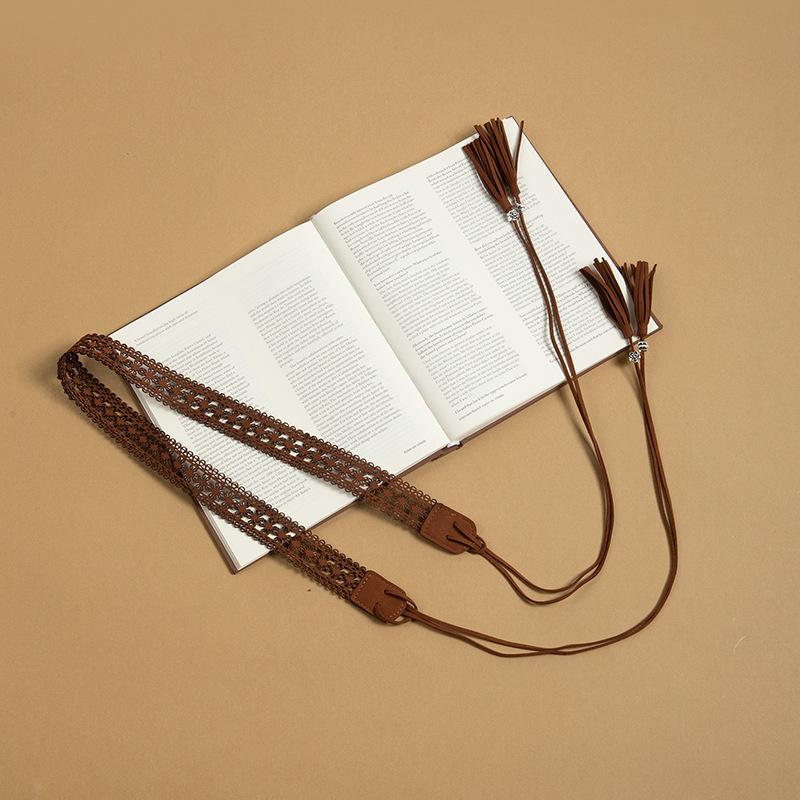 Bohemian retro style fringed waist chain women's exquisite hand-woven waist rope with skirt spring and summer ethnic style belt