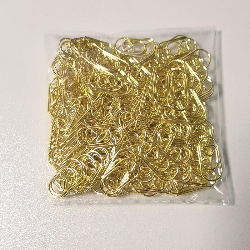 Mini Gold Herz Büroklammer Set - Niedliche geformte Binderklammern für Schülerplaner