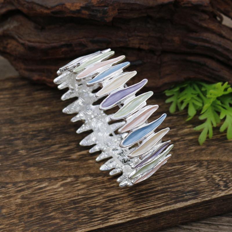 

Новый эмалевый цвет неровная линия эластичный браслет женская мода высокое чувство геометрический браслет