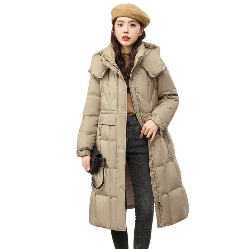 Down Cotton Clothes Women's Long Winter New Fashion Mother Clothes Thickened Warm Hooded Cotton Coat Tide