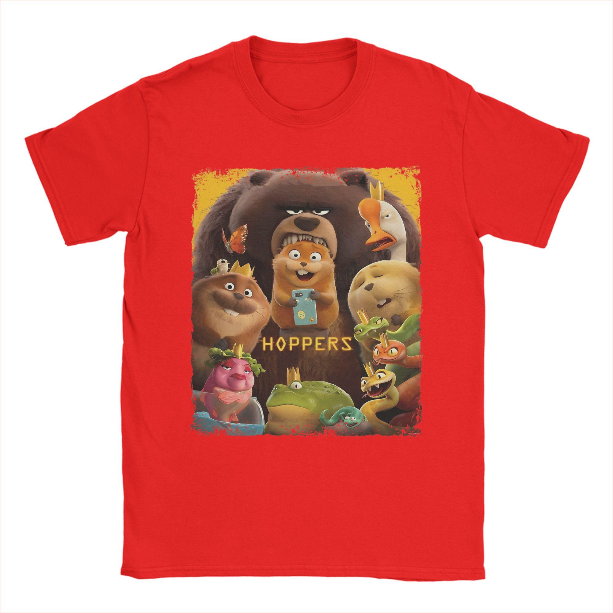 

Men TShirt Hoppers Cartoon Movie 2026 Fun Pure Cotton Tees Short Sleeve T Shirt Round Neck Tops Gift Idea S