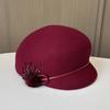 High-quality Autumn and Winter High-end Top Hat Fashionable Versatile Beret Women's Elegant Thermal Cap Wool Woolen Small Basin Hat