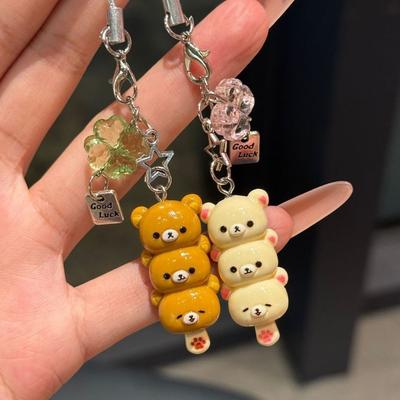 Colgantes de Oso Lindo para Teléfono Kawaii Anime Llavero Accesorios Para Llaves Mochila iPhone 17Promax Airpods Ins Corea Nuevo Y2K