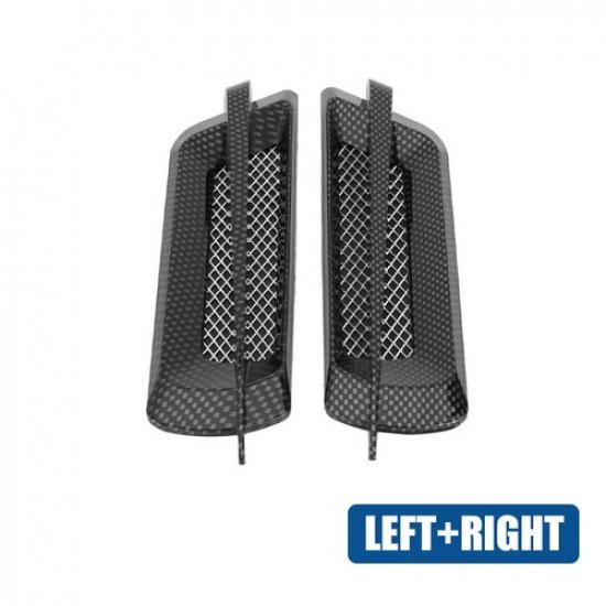 1Pair Carbon Fiber SUV Car Side Air Flow Vent Fender Cover Intake Grille Sticker