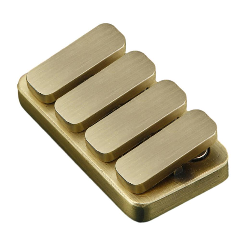 Metal Fidget Clicker Rectangle Shape Stress Relief Toy Classroom Office Desk Toy Golden Rectangle Fidget Piano Keys