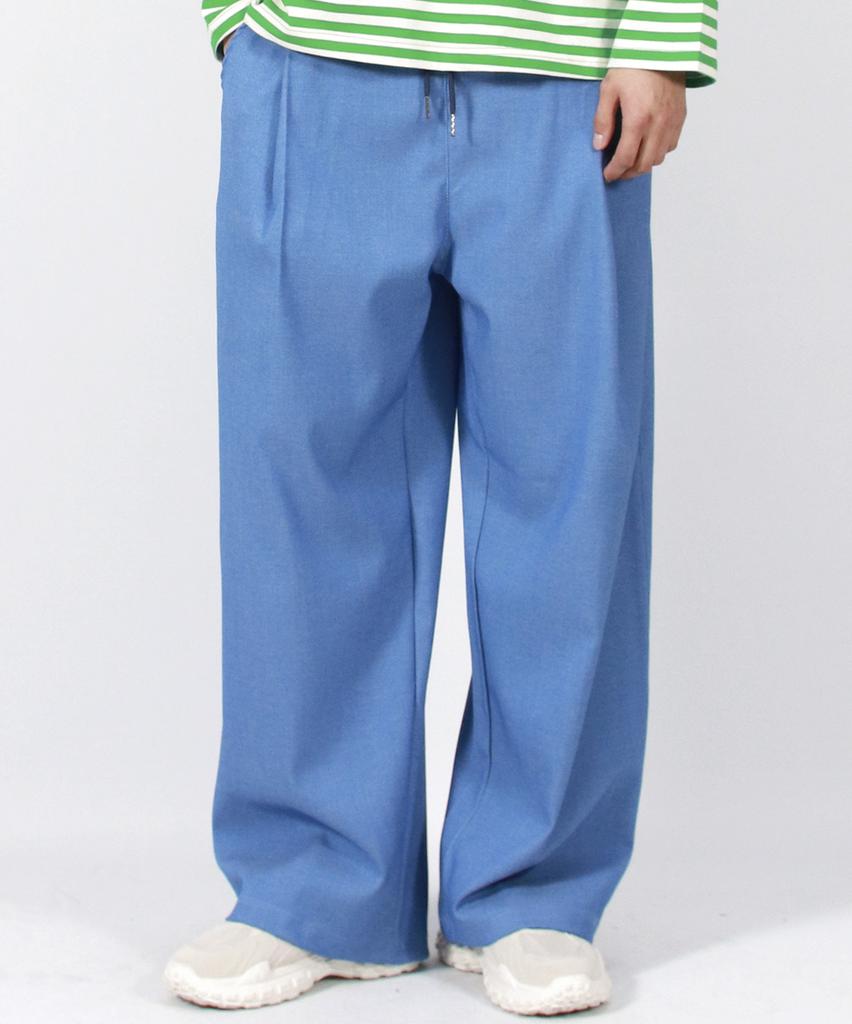 Deumakeu M Vintage Denim Wide Pants Blue