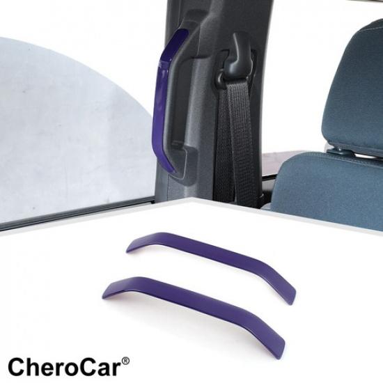 

Purple Car B Pillar Grab Handle Trim Protector Cover Decor For Ford Bronco +