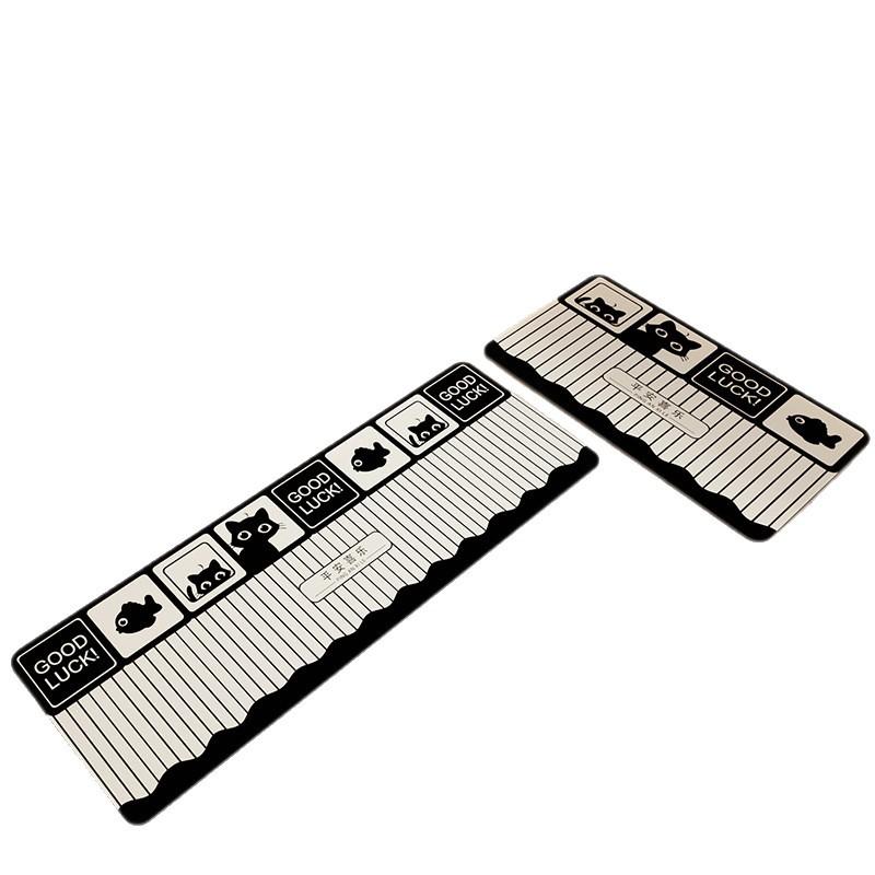 Cartoon soft diatom mud floor mat kitchen floor mat household non-slip absorbent mat door dirt-resistant foot pad diatom mud