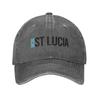 Baseball Cap Saint Lucia Country Flag Summer y2k Funny Trucker Hat  FeUnisex Unisex Design Tennis Skate Dropshipping Baseball Caps
