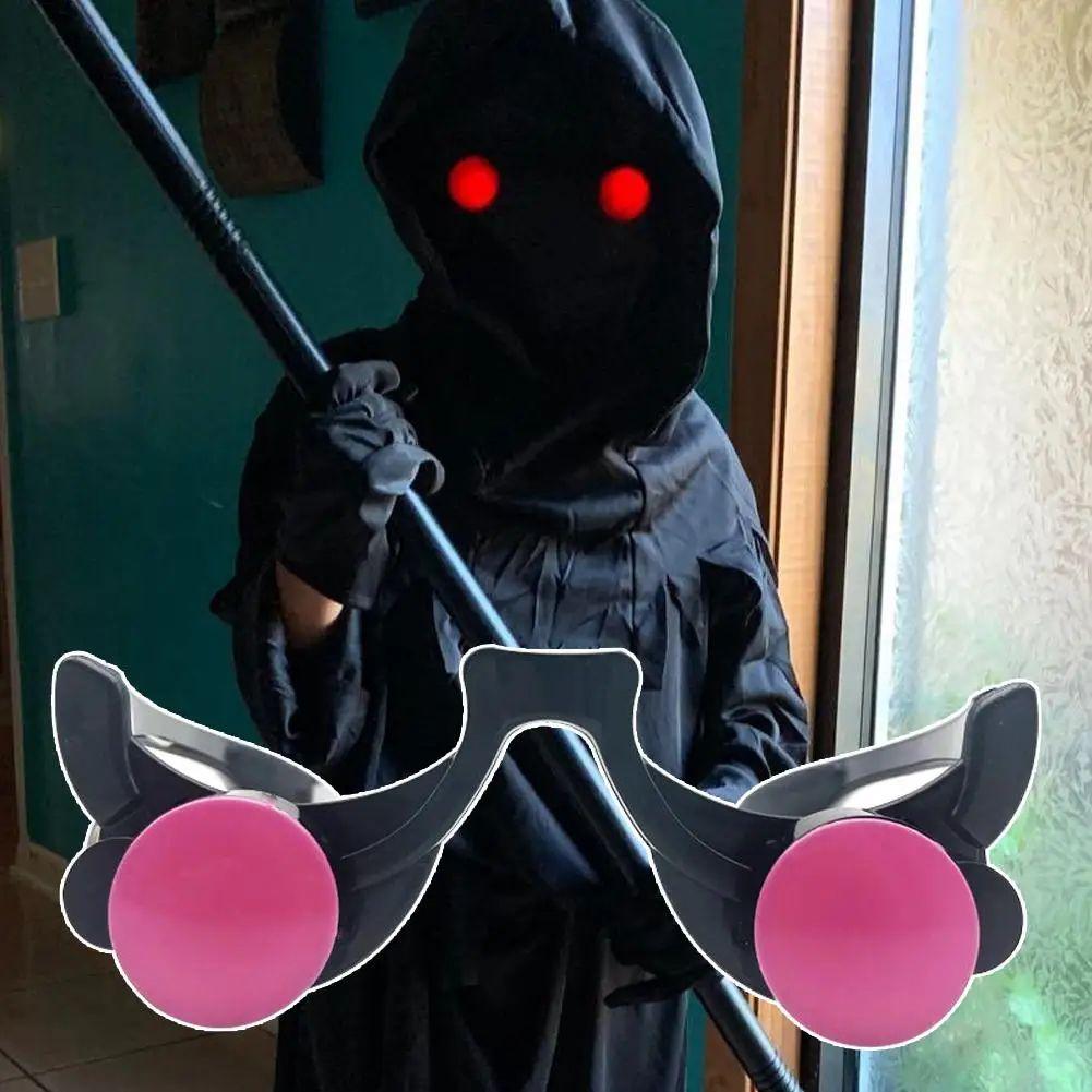 Halloween LED Leuchtende Sensenmann-Brille Halloween-Nacht Dunkel Abgeschieden Geisterfest Sensenmann Horror Rollenspiel Dekorieren Requisiten