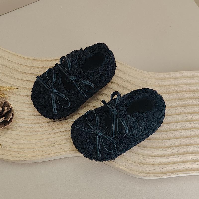 Baby girl toddler shoes warm plush Doudou shoes 1 1 2 years old 3 baby children plush shoes plush girls shoes winter 0