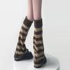 Women Japanese Style Kawaii Leg Warmers Wool Ball Knit Long Leg Warmers Loose High Socks