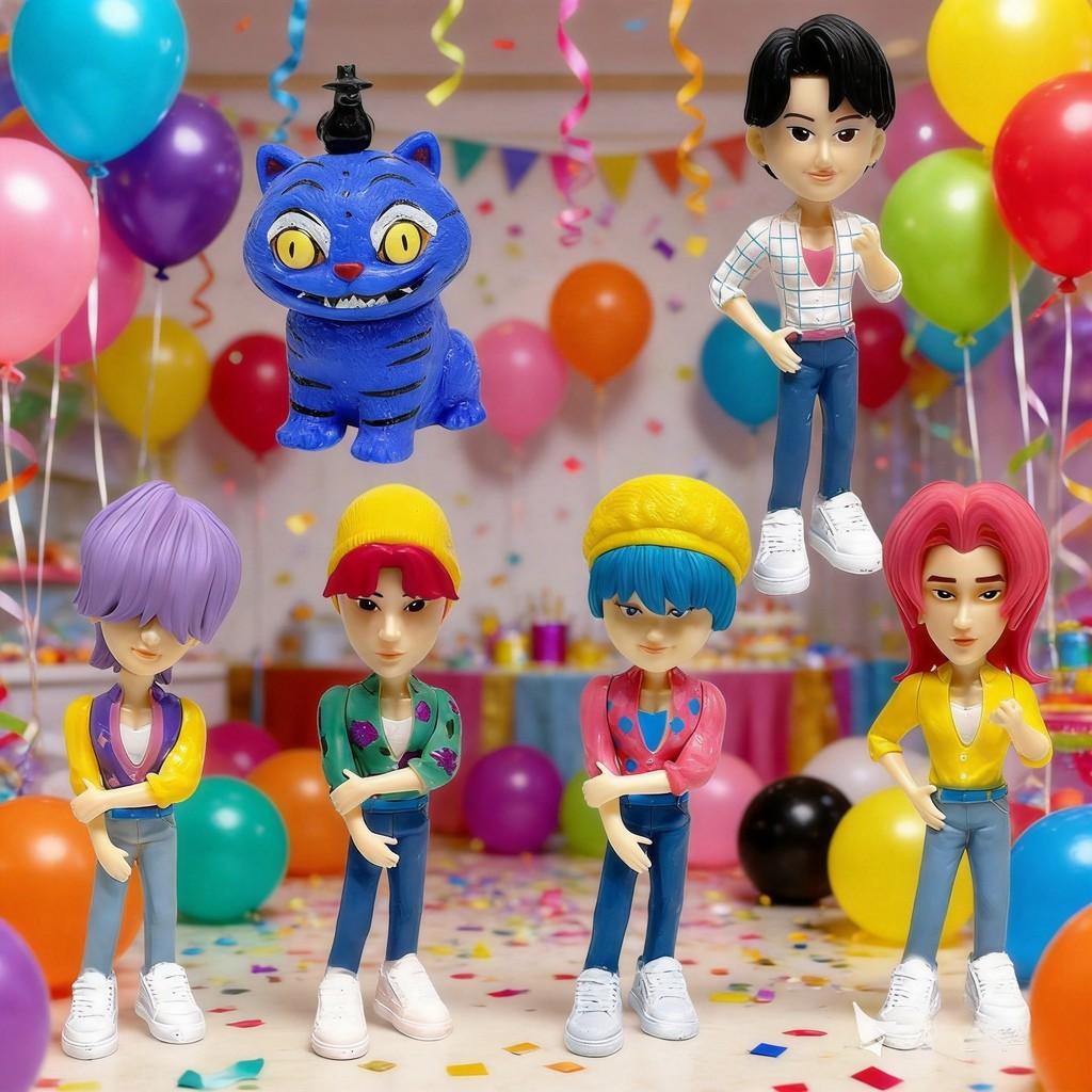 Kpop Demon Hunters Pvc Figurine Collection Set, Perfect Ornament For Fans And Collectors Home Office Decor