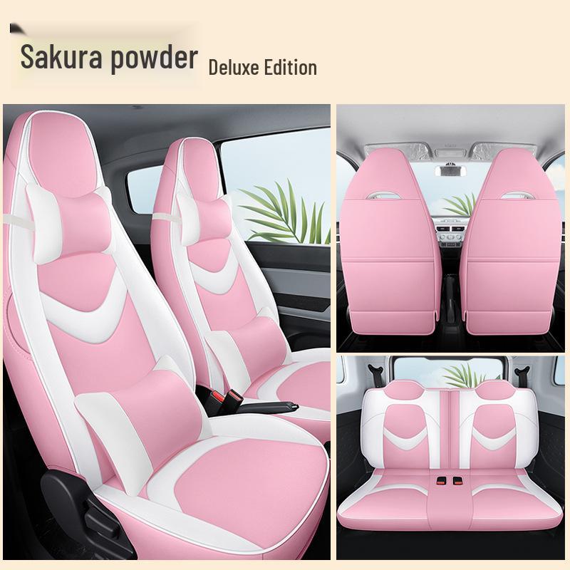 Chery QQ Ice Cream Sundae Electric Car Leather Seat Cover - Cute, Full Wrap, Four Seasons Compatible, 2022 Edition.