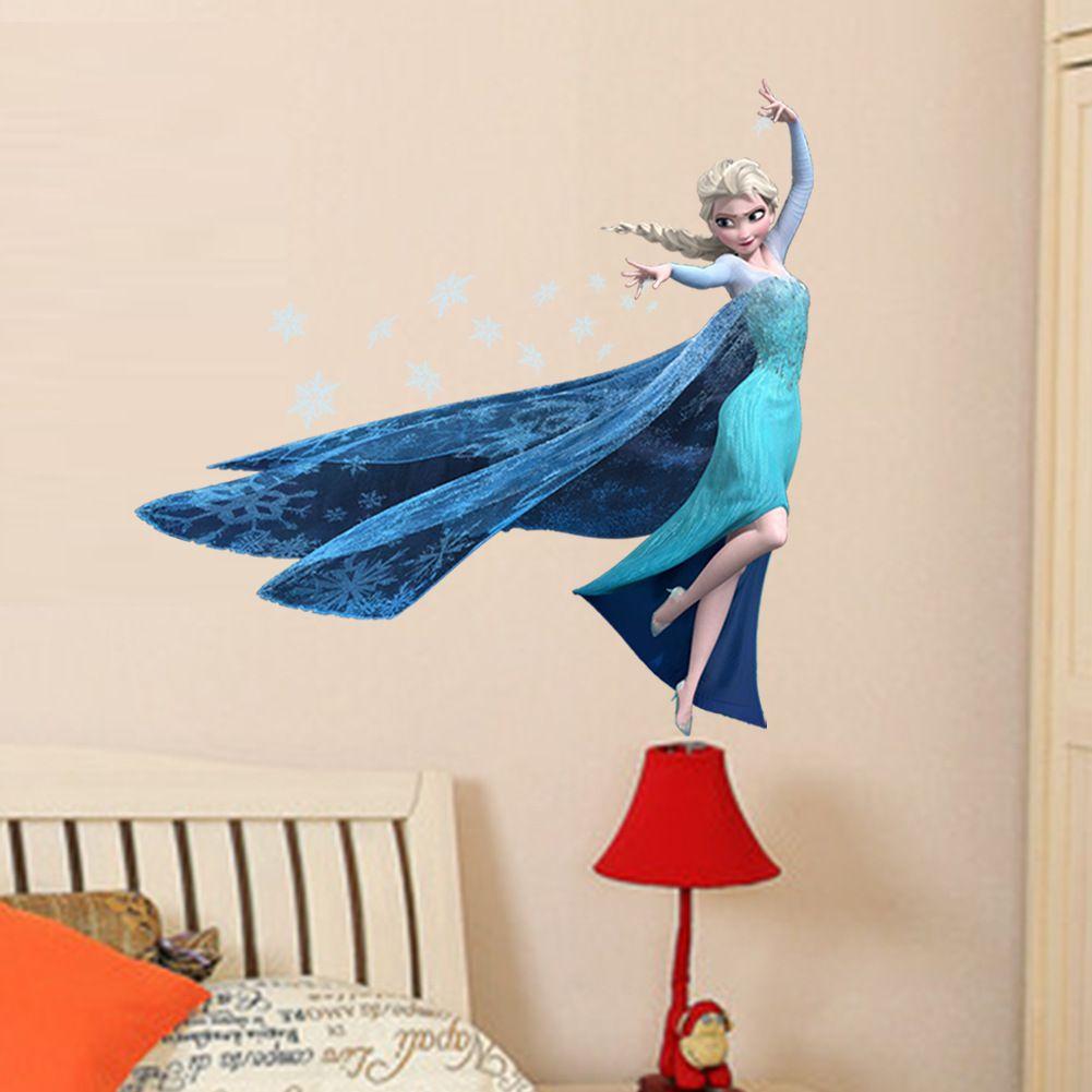 Frozen Princess Wall Sticker Featuring Vibrant Pvc Material For Girls Bedroom Decoration