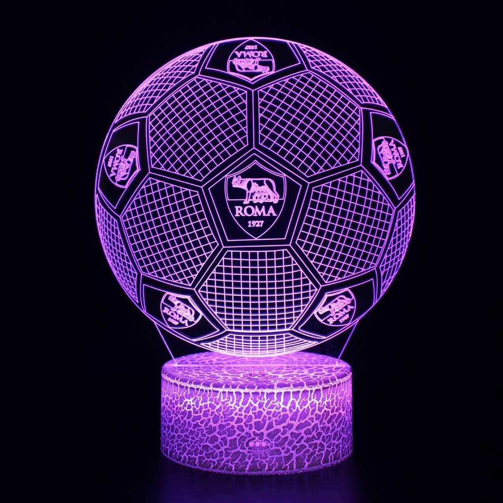 Five Major Leagues Football Club Team Standard 3D Night Light LED Colorful Touch Remote Control Night Light