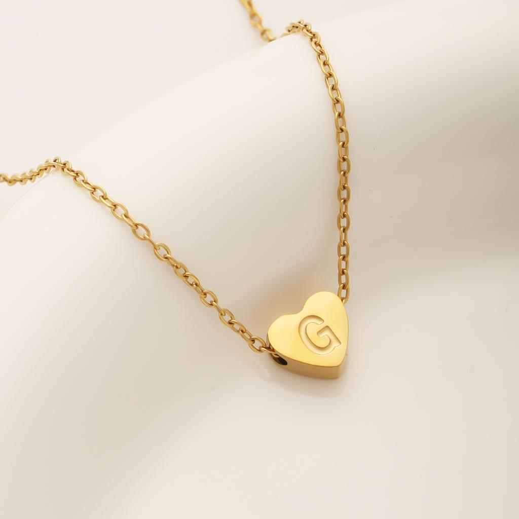 1 PZ Cavigliera a Catena Link in Acciaio Inossidabile Colore Oro Gioielli da Donna Cavigliera con Lettera Iniziale A-Z Cuore per Accessori da Donna