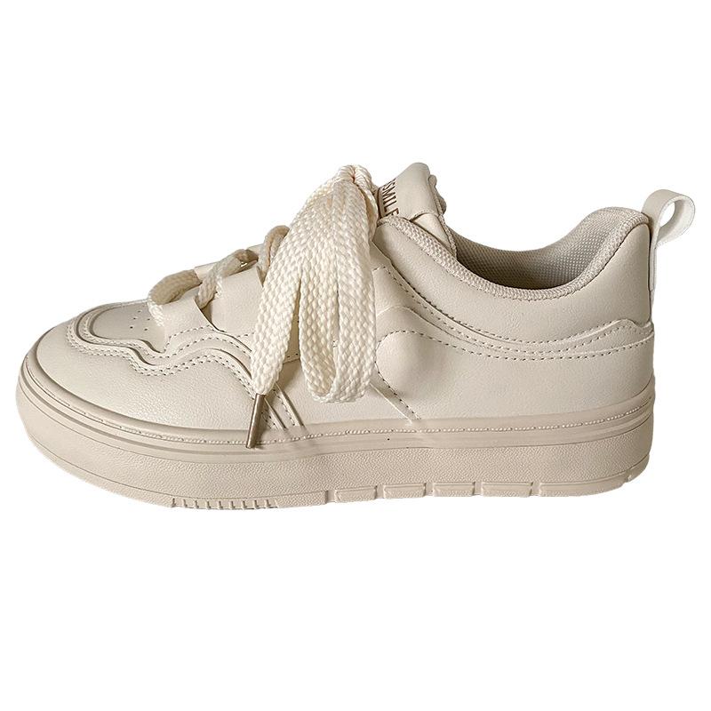 

H1378 осінь шкіряна поверхня вибух маленькі білі туфлі жіночі туфлі студентські універсальні нішеві 2024 нові легкі на плоскій підошві туфлі 40 бежевий