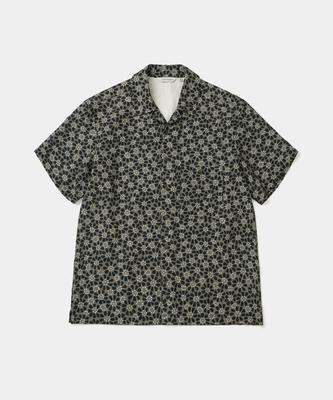 UNIFORM BRIDGE Flower Pattern S/S Shirt Olive