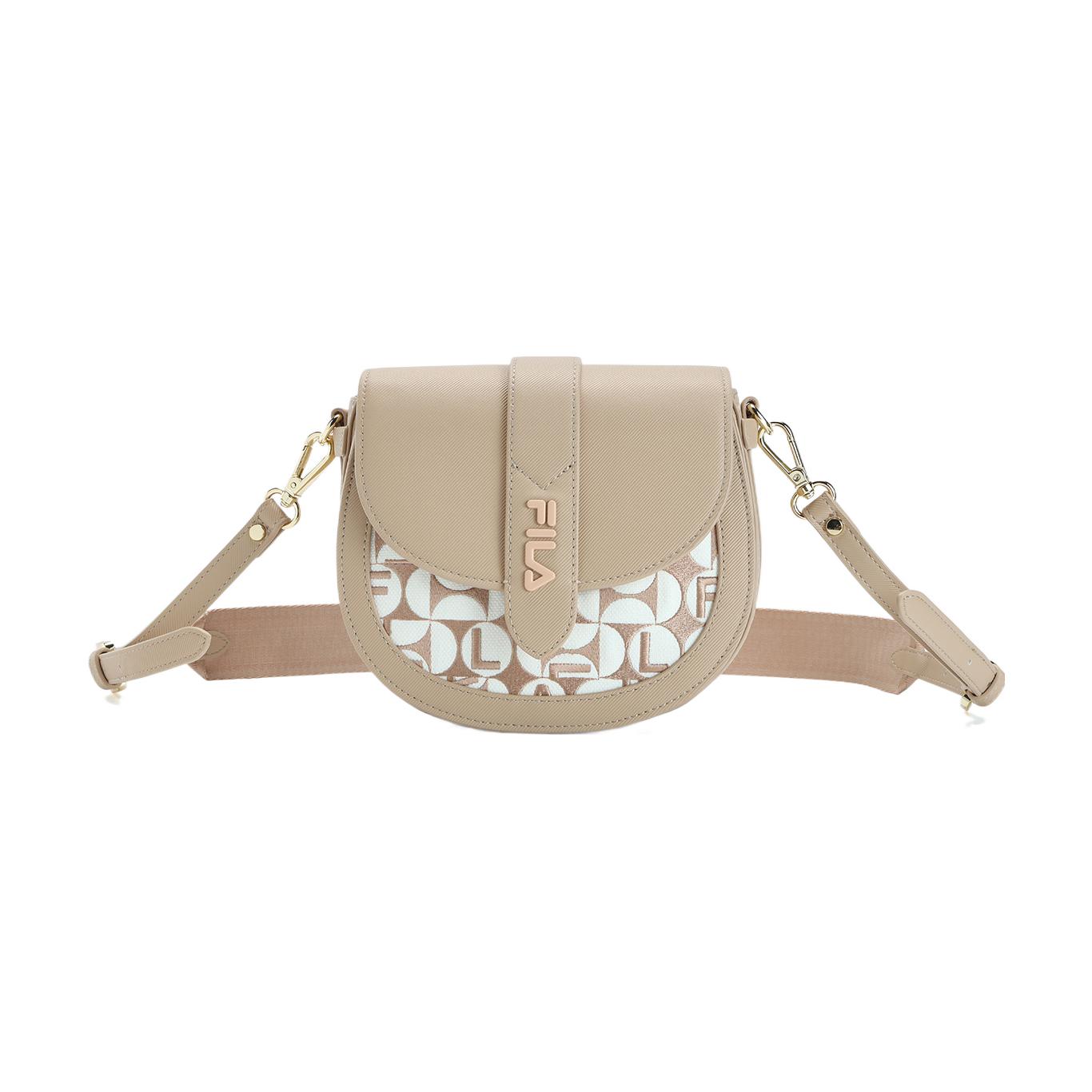 FILA Fashion Casual PU Handheld Saddle Crossbody Bag Small Women bags F13W331166F-LK Khaki,XS